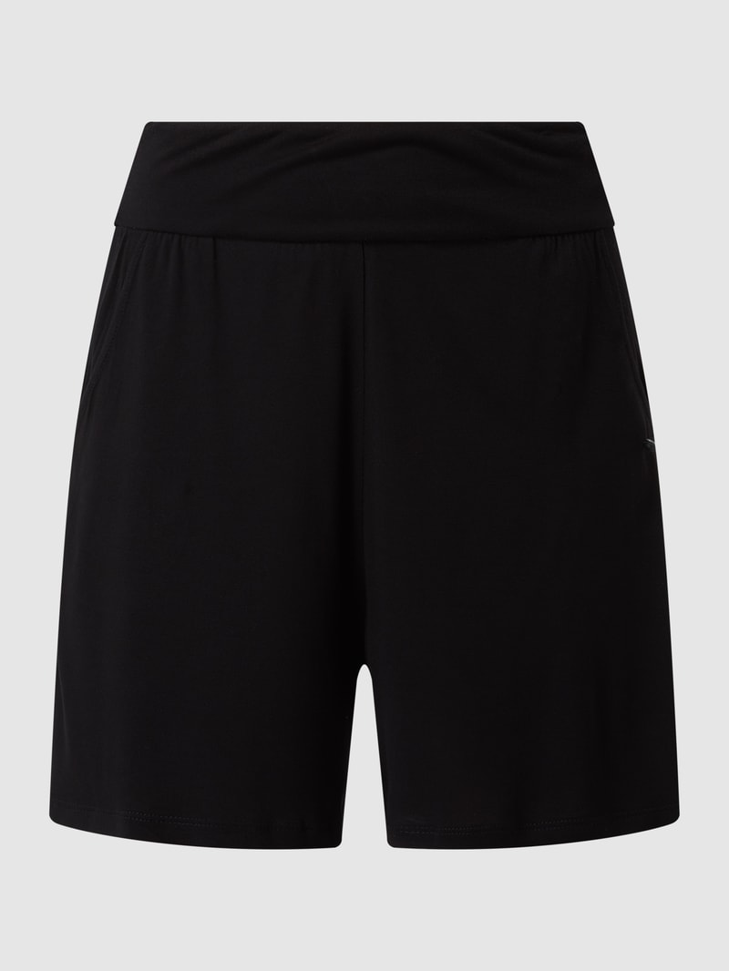 Shorts mit elastischem Bund Modell 'Dinah' in schwarz