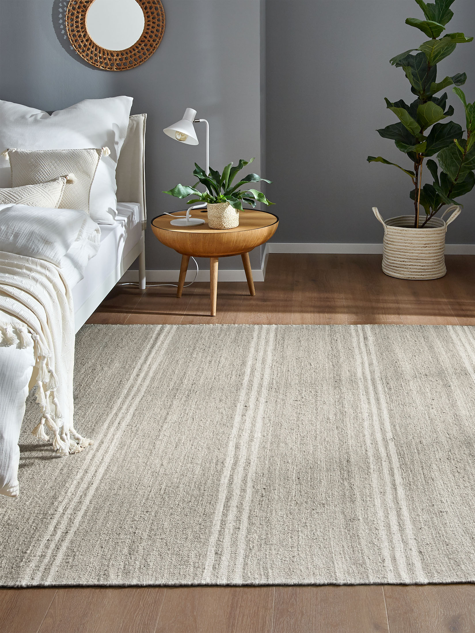 Bergsund Woll-Teppich, Grey Natural