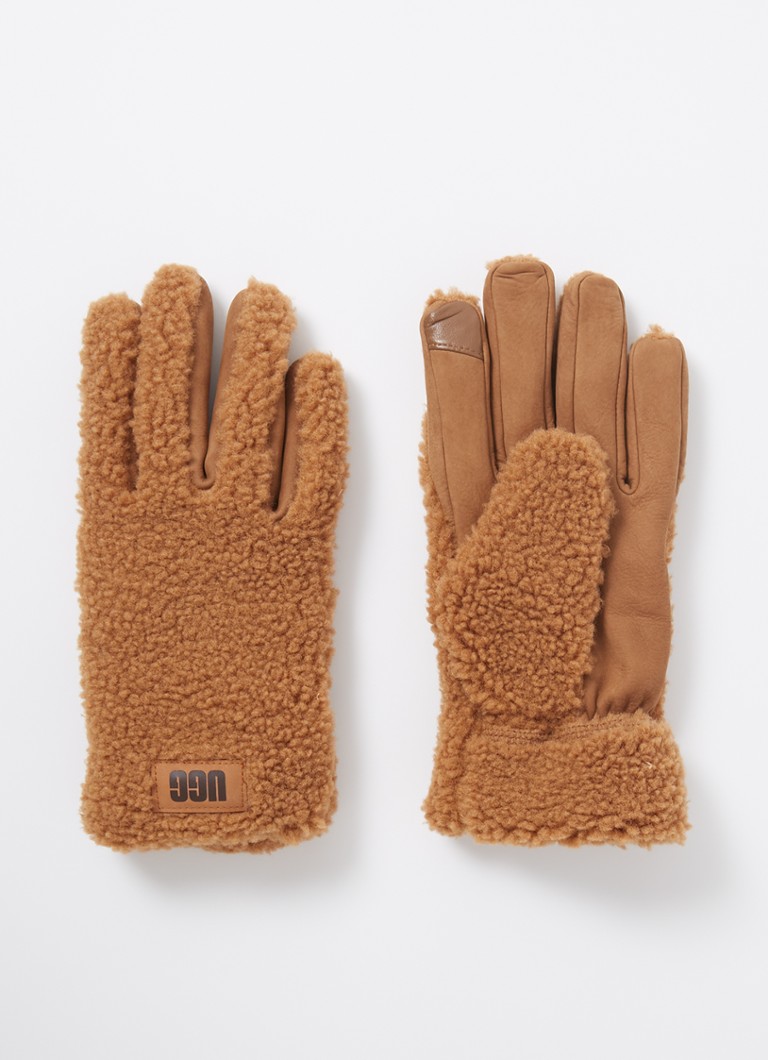 UGG UGG Fluff teddy gloves with touchscreen function