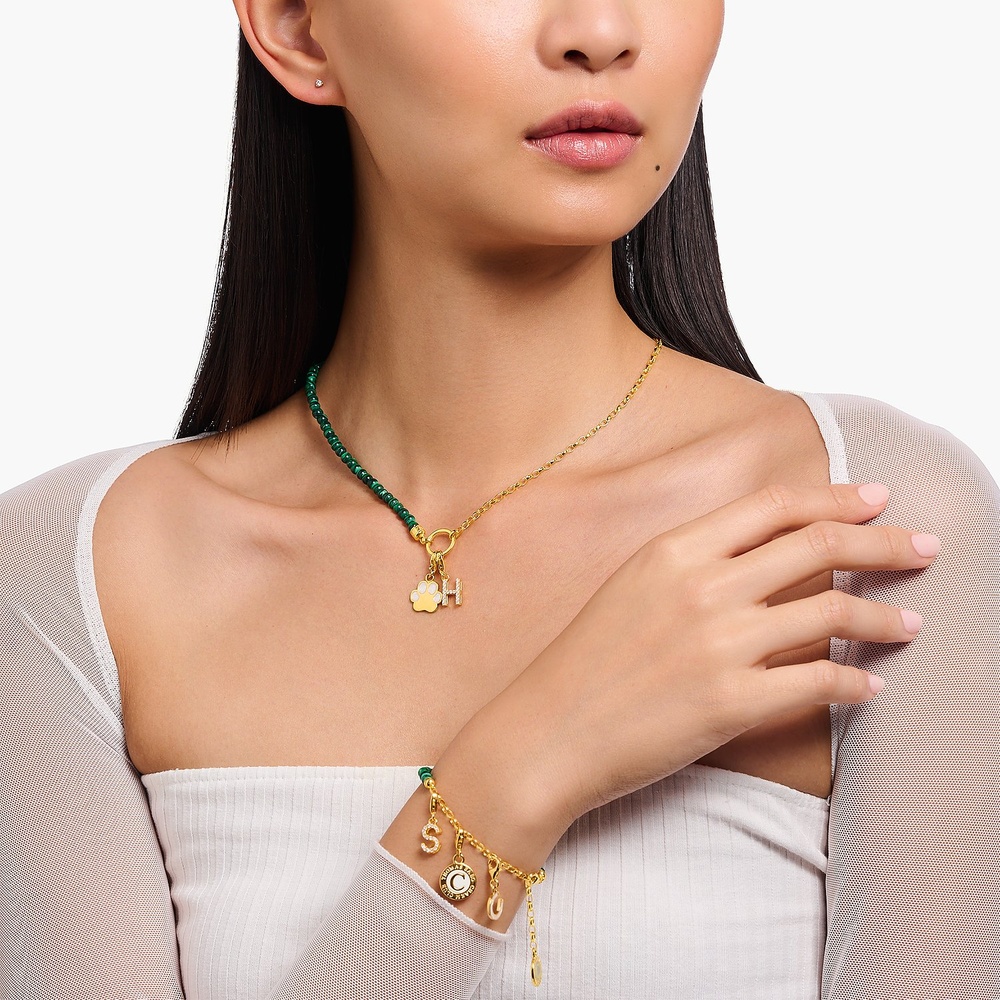 Thomas Sabo Chaînette Argent, Émail vert collier