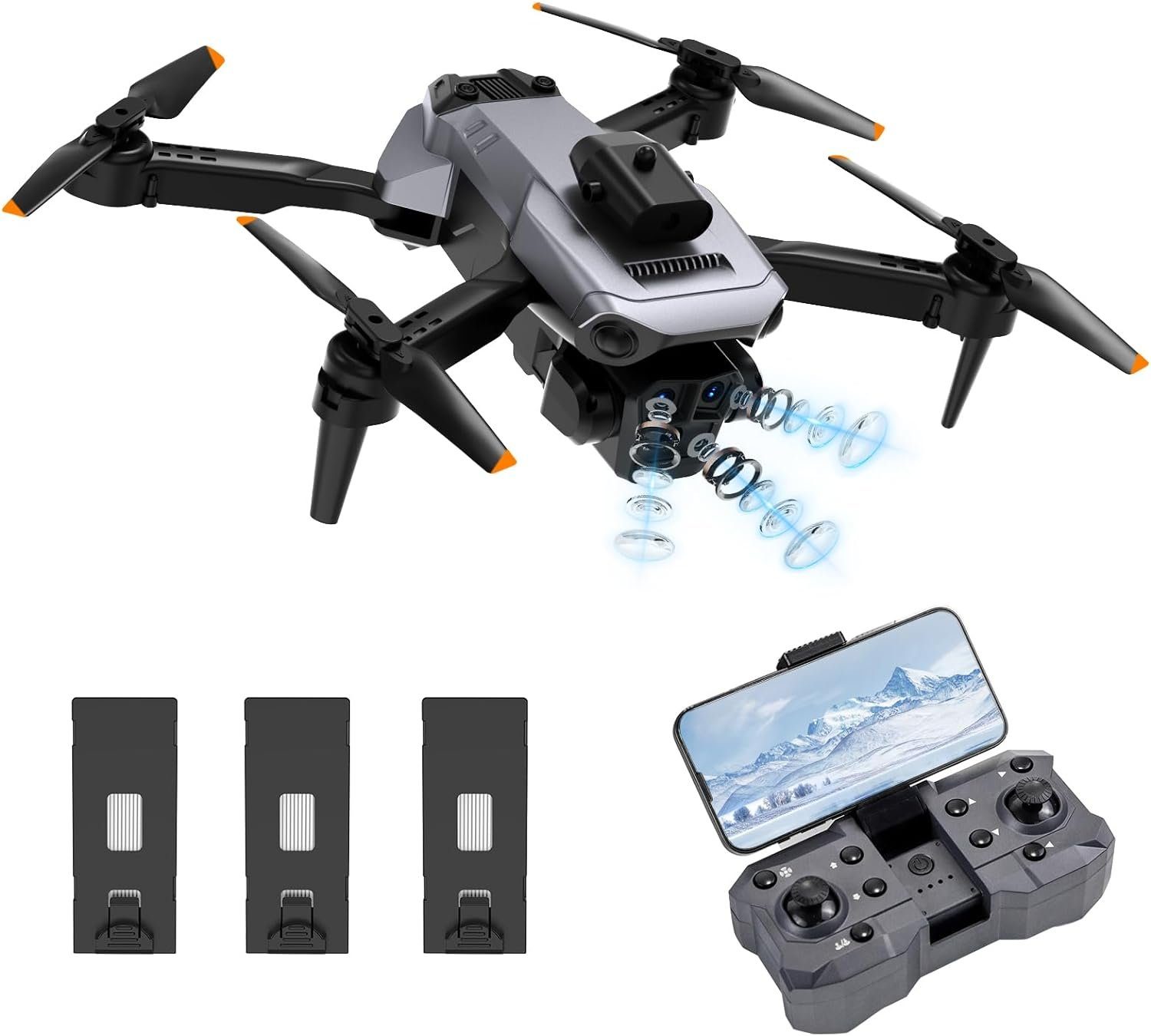 DIHOOM mit Kamera 4K, DIHOOM RC Drone Quadcopter mit FPV WiFi Übertragung Drohne (4K HD, mit 36 Mins Lange Flugzeit, Flip mode, Abflug/Landung mit einer Taste)