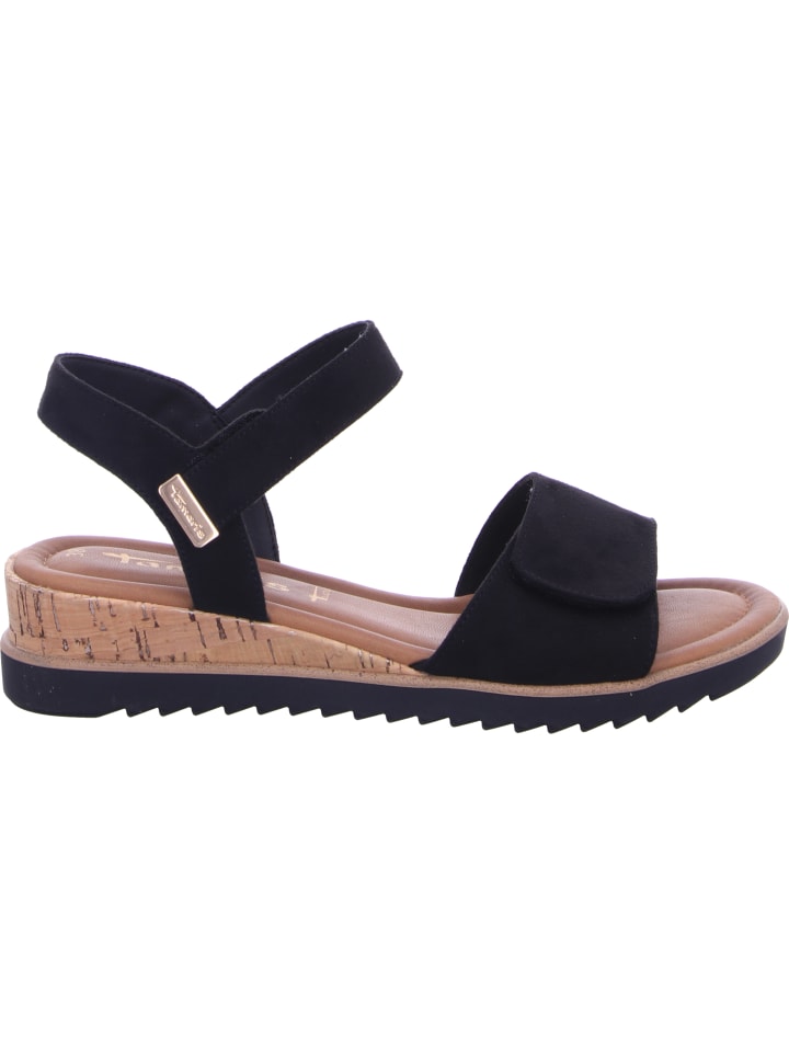 Tamaris Keilsandalette in schwarz günstig kaufen