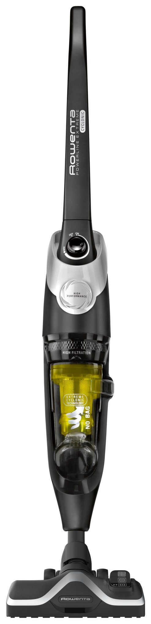 Rowenta Stielstaubsauger RH8155 Powerline Extreme Cyclonic, 750 W, beutellos, neue höchst gleitfähige Düse, sehr leise, hohe Saugleistung