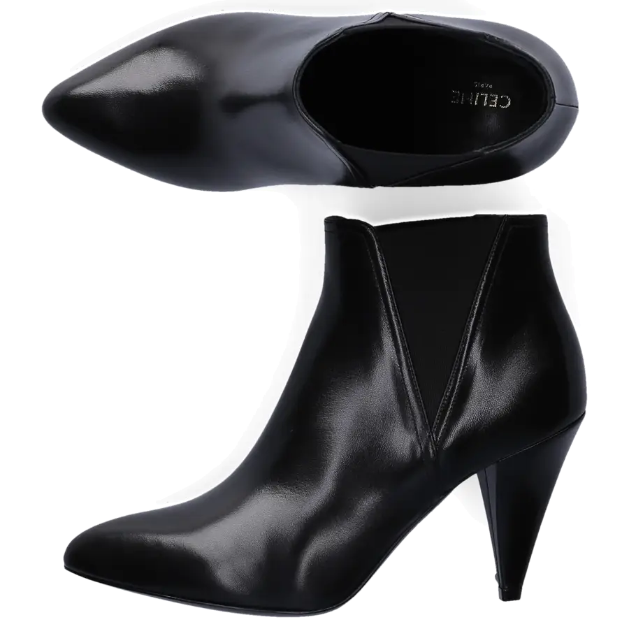 Celine - Chelsea Boots CROPPED CHELSEA BOOT Logo schwarz - schwarz