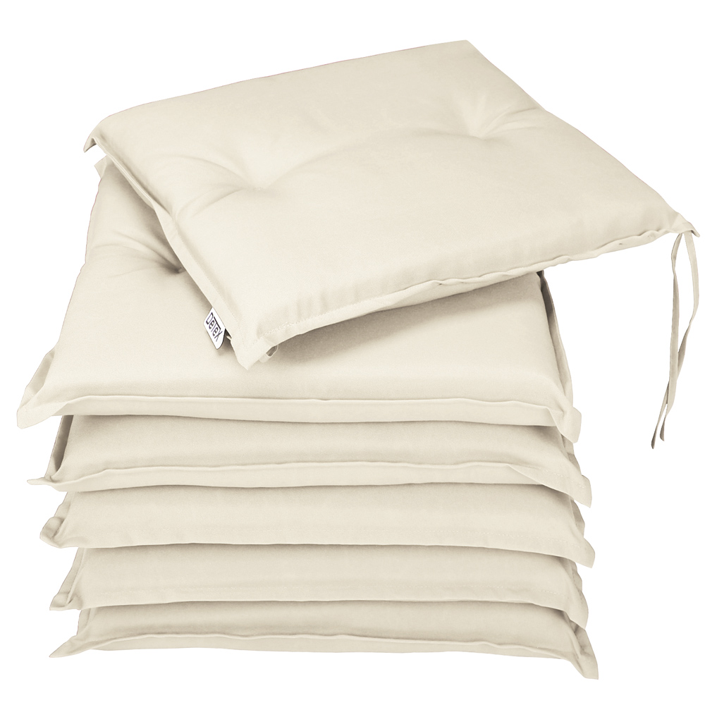 Detex Sitzkissen 6er-Set Boston Creme 43x39x5cm