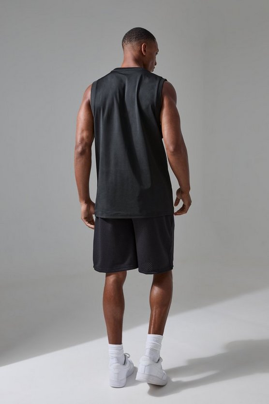 Active Training Dept Oversize 9 Inch Mesh Basketball-Shorts