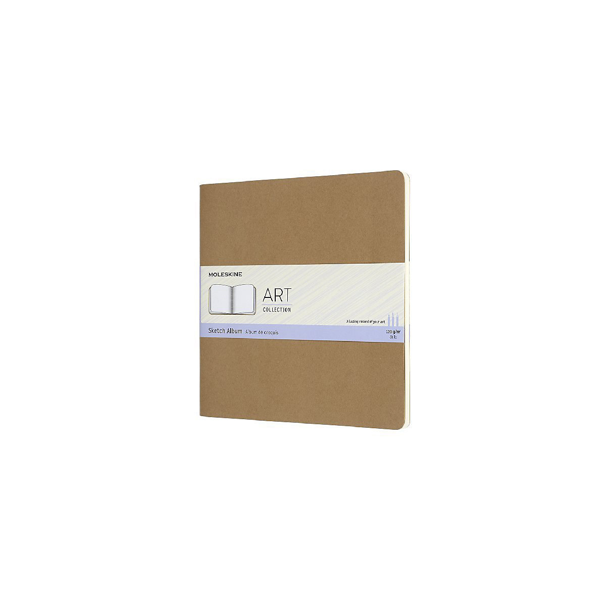 Moleskine Kreativ Notizbücher, Skizzenalbum, Quer, 120G-Papier, Kartoneinband, Packpapierbraun