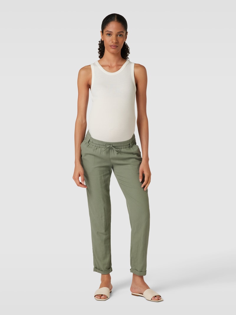 Umstands-Stoffhose mit elastischem Bund Modell 'BEACH' in khaki