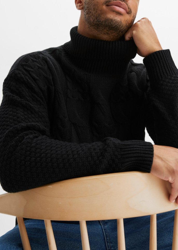 Rollkragenpullover, Loose Fit