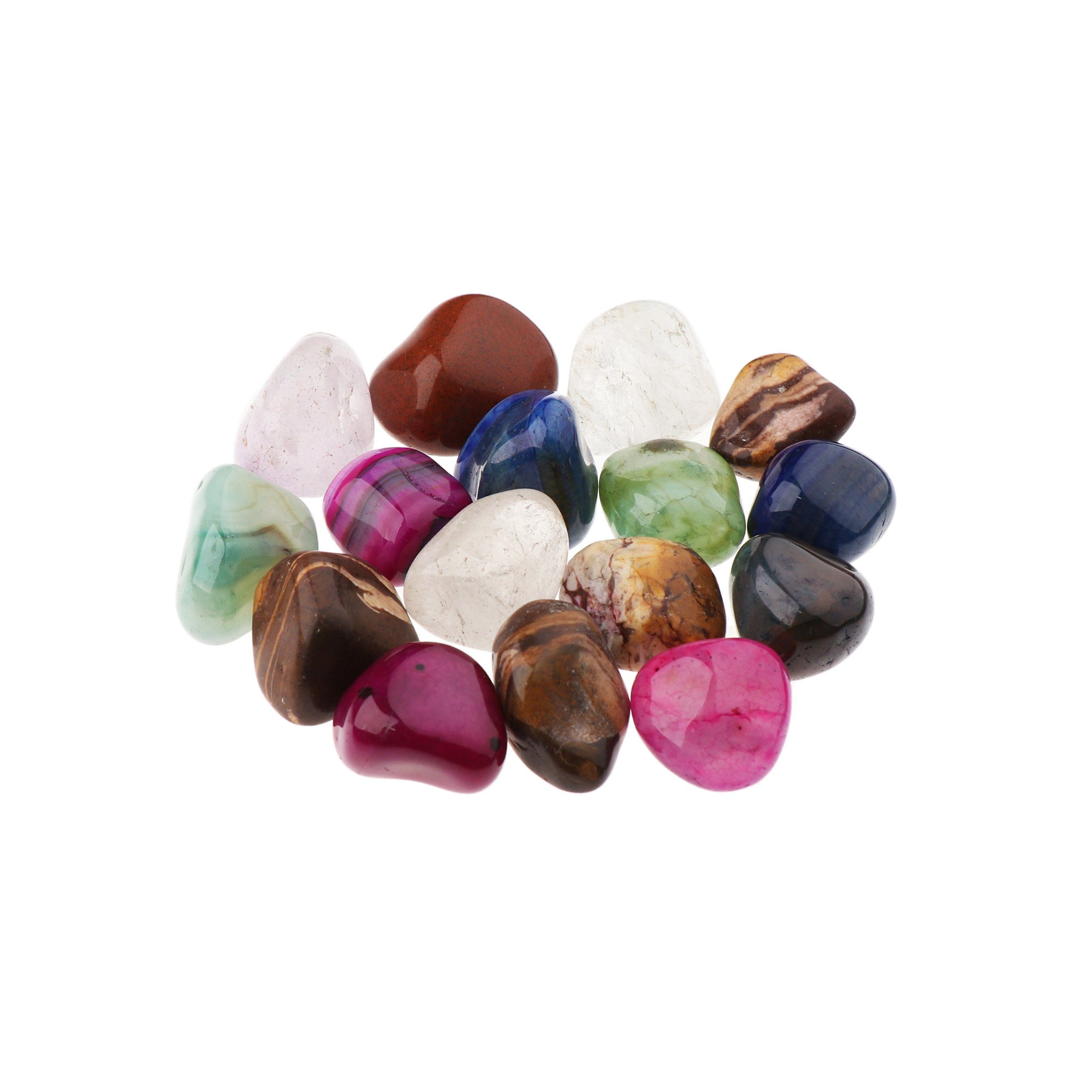 NKlaus Mineralstein 300g Trommelsteine Multi Mix 25 - 30 mm Heilsteine Edelsteine Schmuck