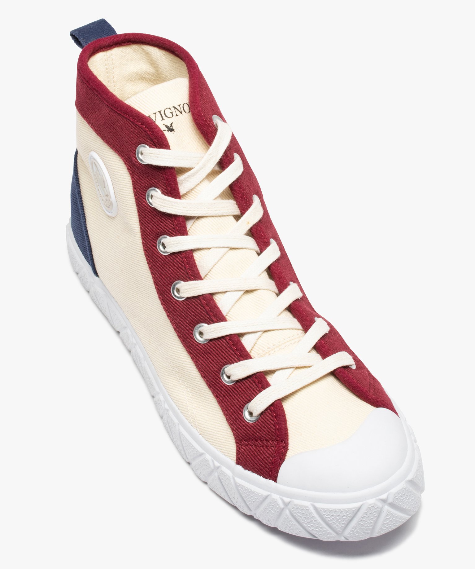 Baskets homme semi-montantes en toile – Chevignon blanc | GEMO