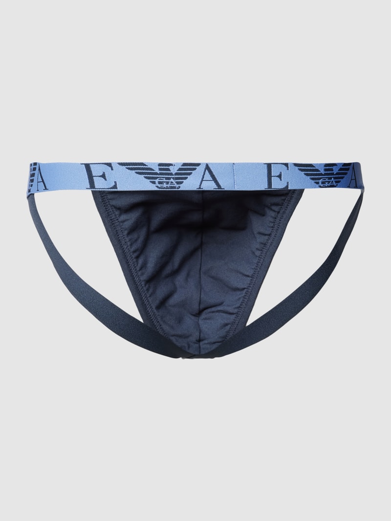 Jockstrap mit Logo-Bund im 2er-Pack in marineblau