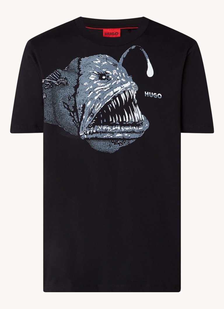 Koszulka HUGO BOSS Dibeach z nadrukowanym logo