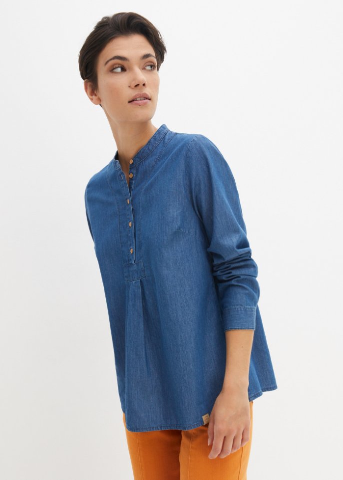 Jeans-Tunikabluse aus Bio-Baumwolle
