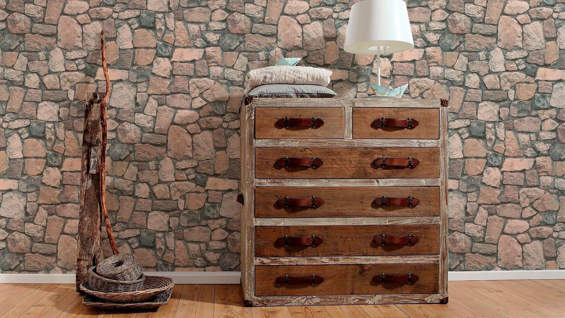 living walls Vliestapete Best of Wood`n Stone 2nd Edition, Steinoptik, Naturstein