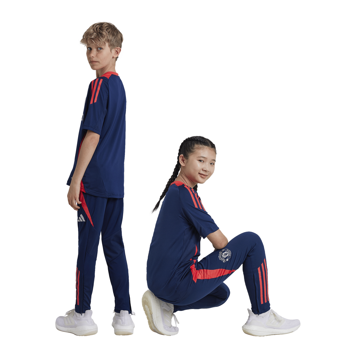 adidas Manchester United Trainingshose Kids Blau
