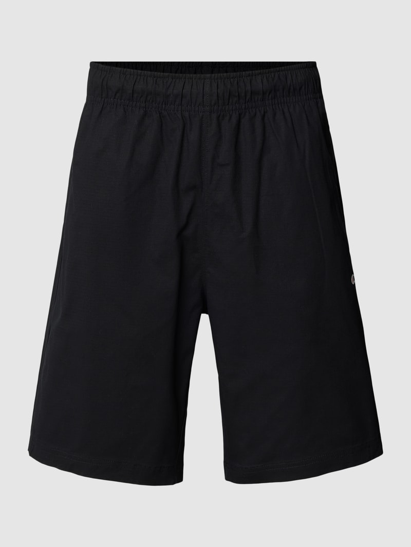 Bermudas mit Label-Detail in schwarz