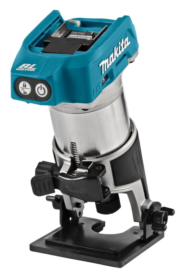 Makita DRT50ZJX9 Overfres 18 Volt Li-ion uten batterier og lader + skinneadapter
