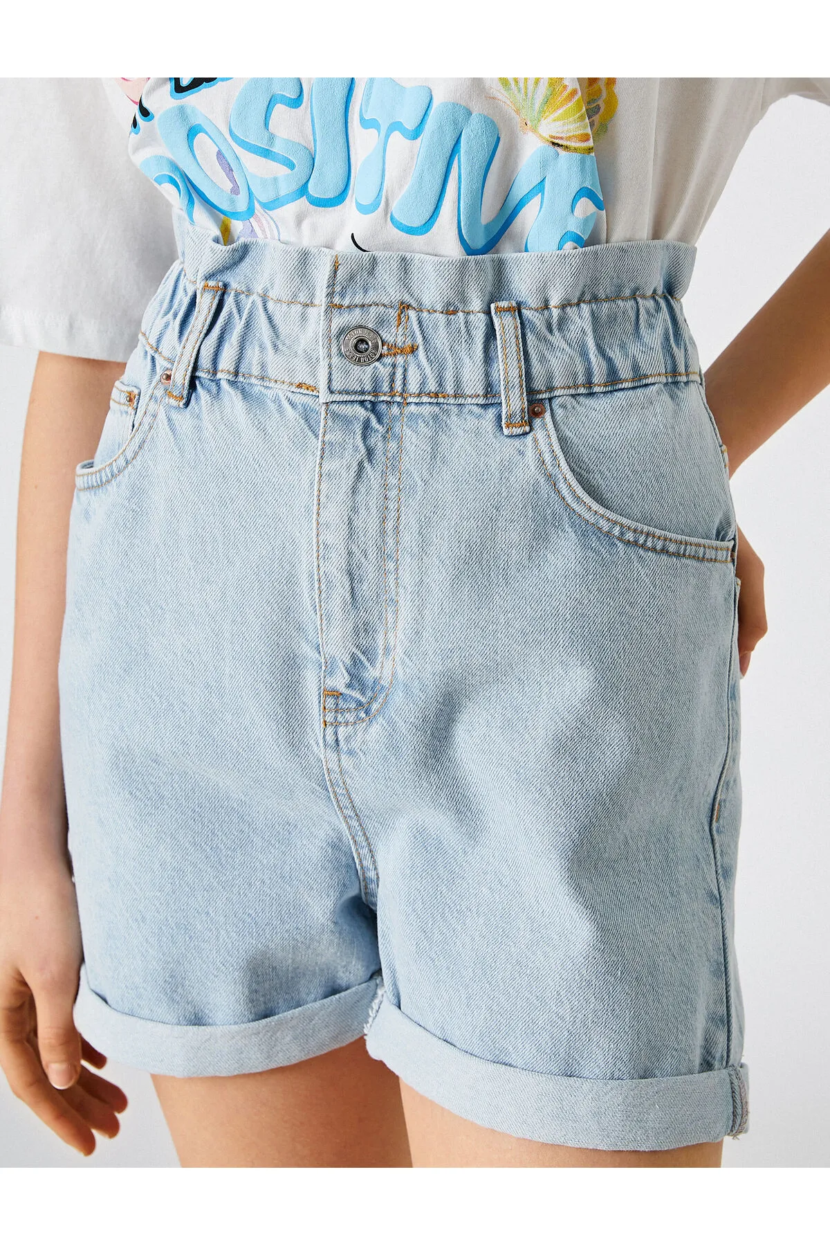 Koton  Jeansshorts mit hoher Taille und Taschen
