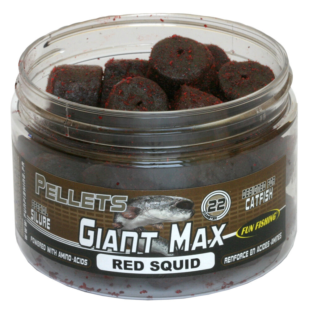 Pellets d'eschages carpe fun fishing giant max red squid - 22mm - 300g