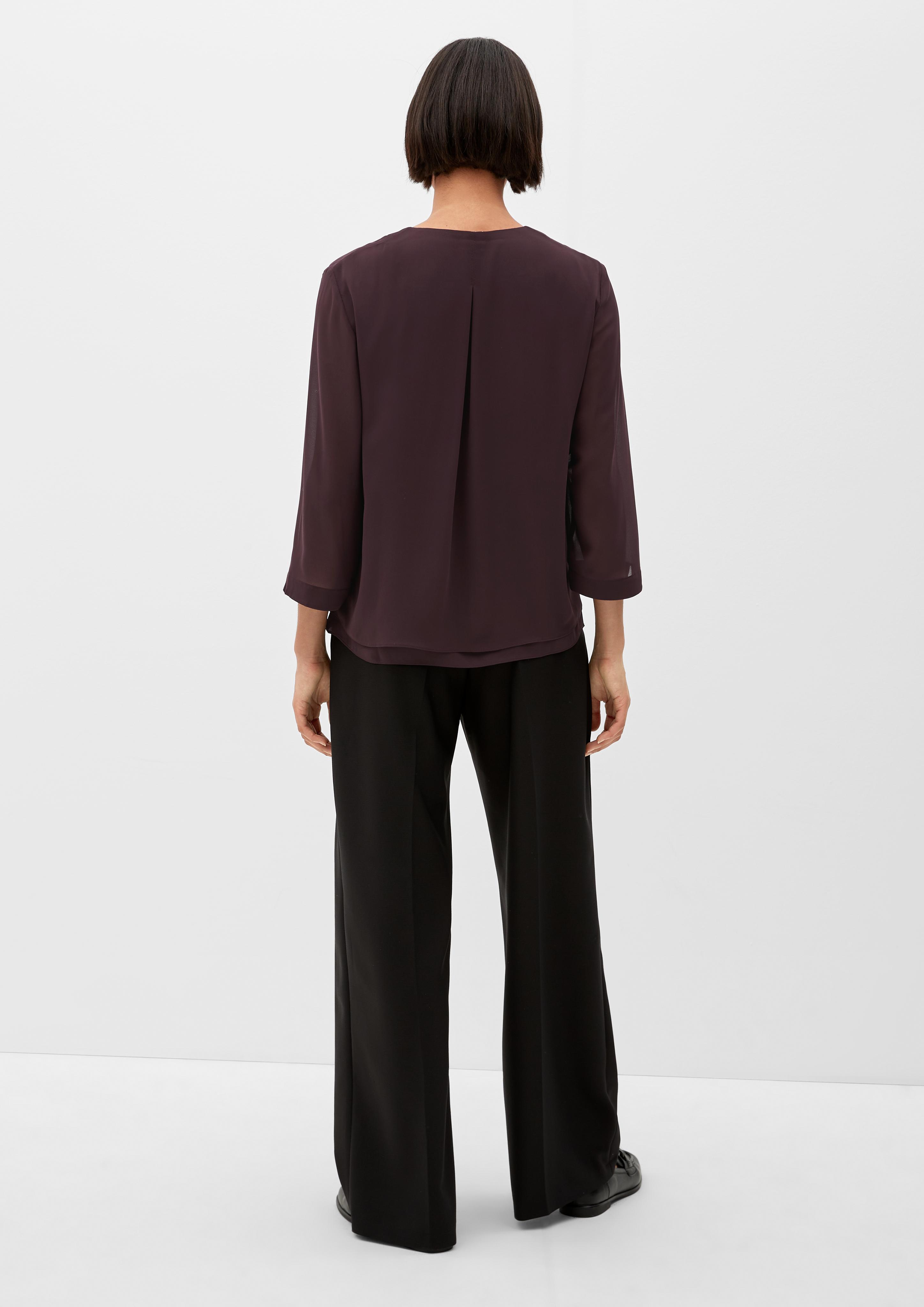 Double-Layer-Bluse mit 3/4-Ärmeln  2121899-4989