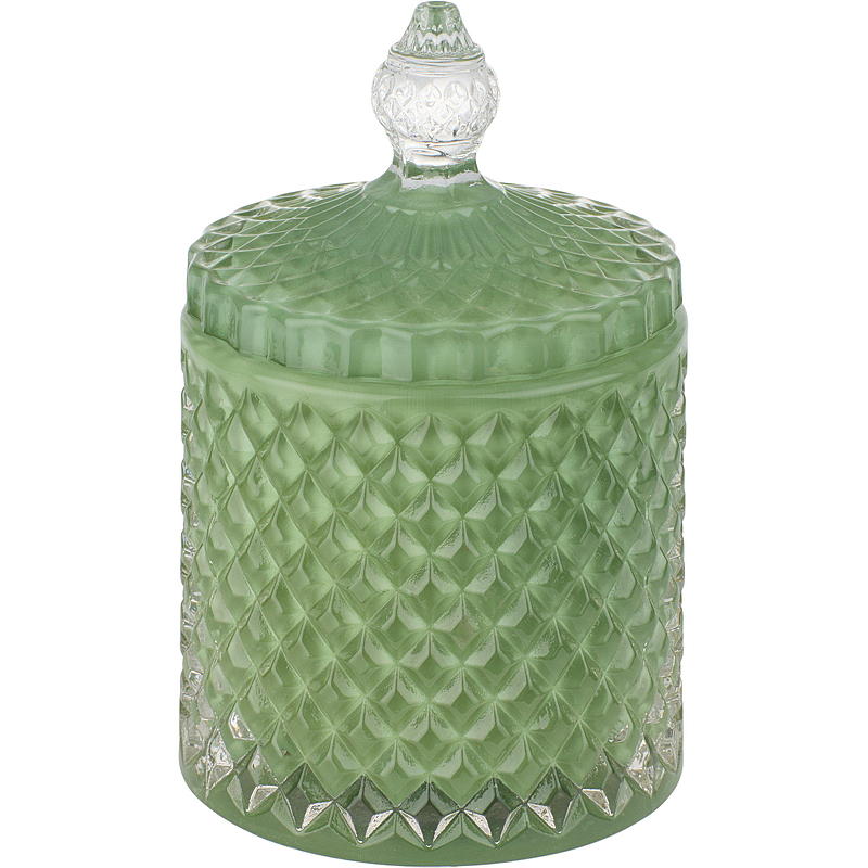 Vie Selected Duftlys diamantglass grønn Eucalyptus