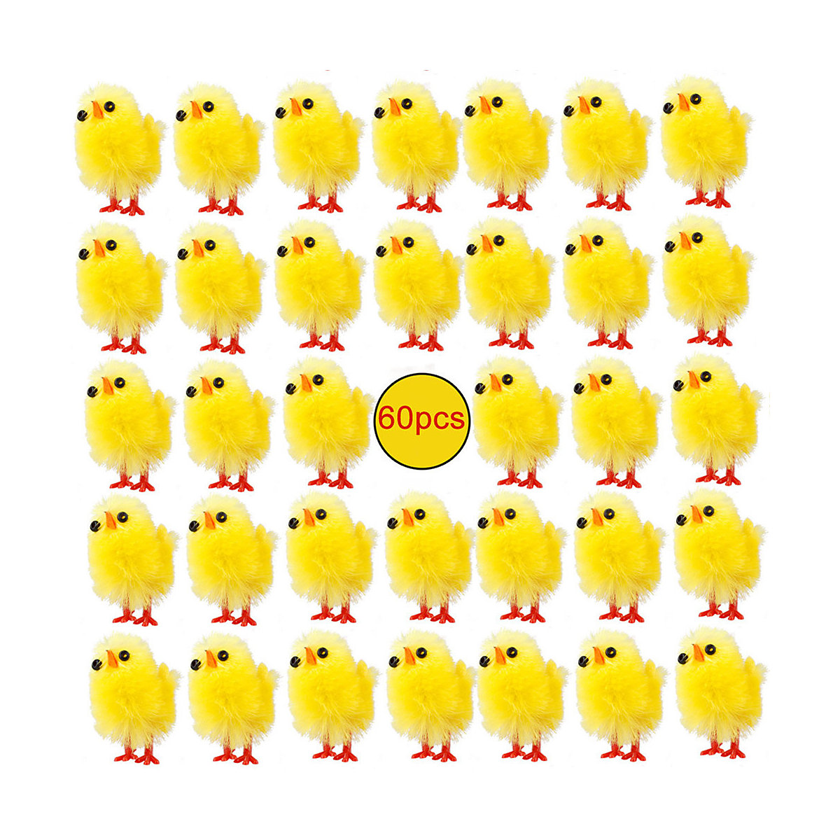 Mini Osterküken 3cm (60 Stück) Dekofiguren für Kinder