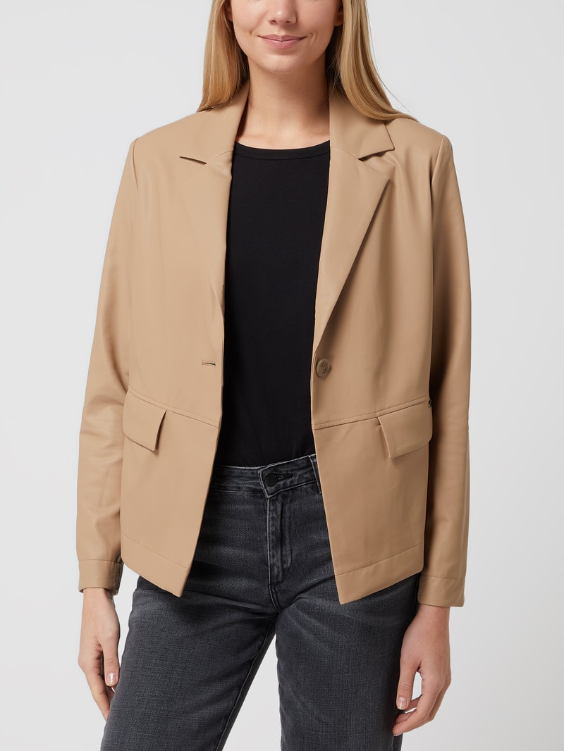 Blazer in Leder-Optik  in camel