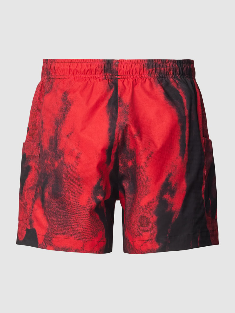 Badehose mit Label-Detail Modell 'MYST' in rot