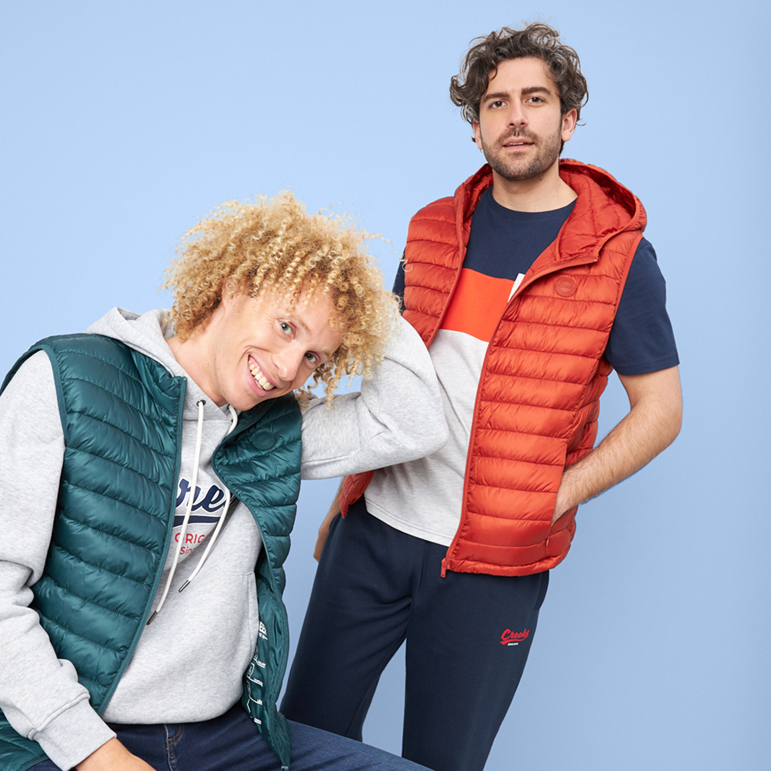 Doudoune sans manches à capuche Creeks orange foncé homme | La Halle
