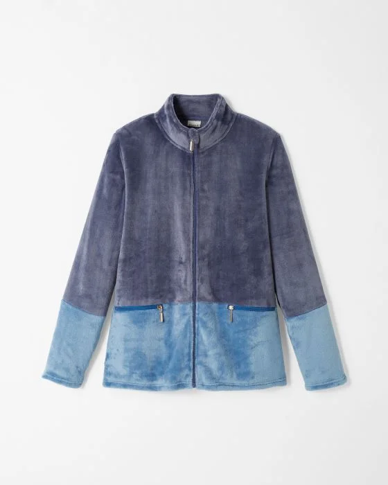 Gilet polaire zippé bicolore