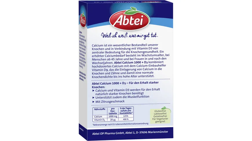 ABTEI Osteo Vital Calcium 1000 + Vitamin D3 800 I.E.