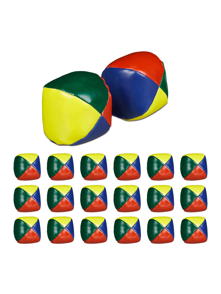 relaxdays 20 x Jonglierbälle in Bunt - Ø 6,5 cm günstig kaufen onesize