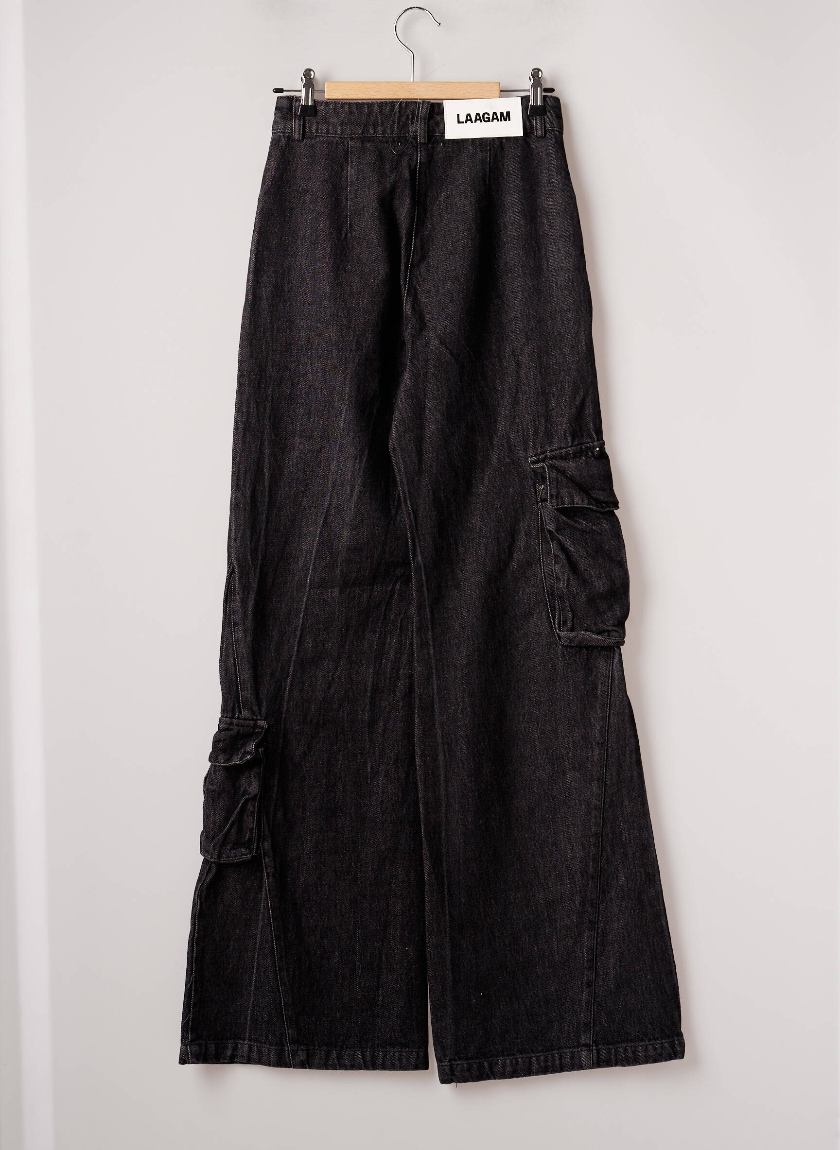 Laagam Jeans Coupe Large Femme couleur noir