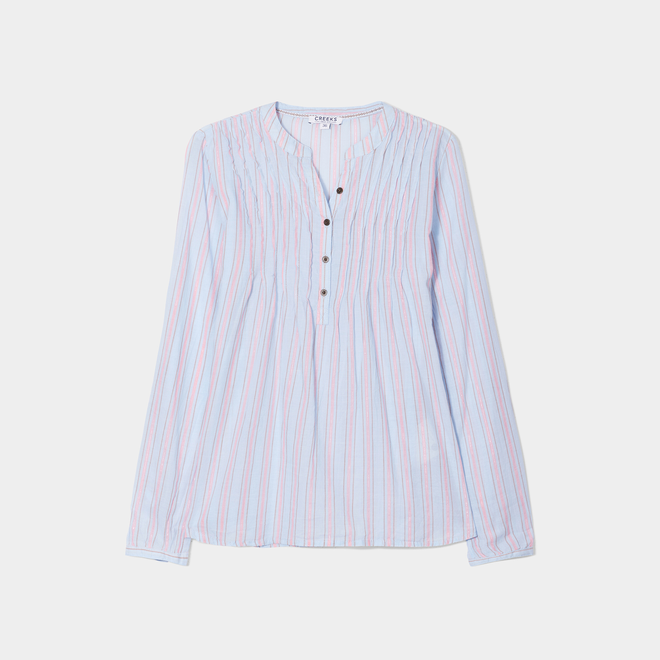 Blouse manches 3 4 bleu clair femme | La Halle