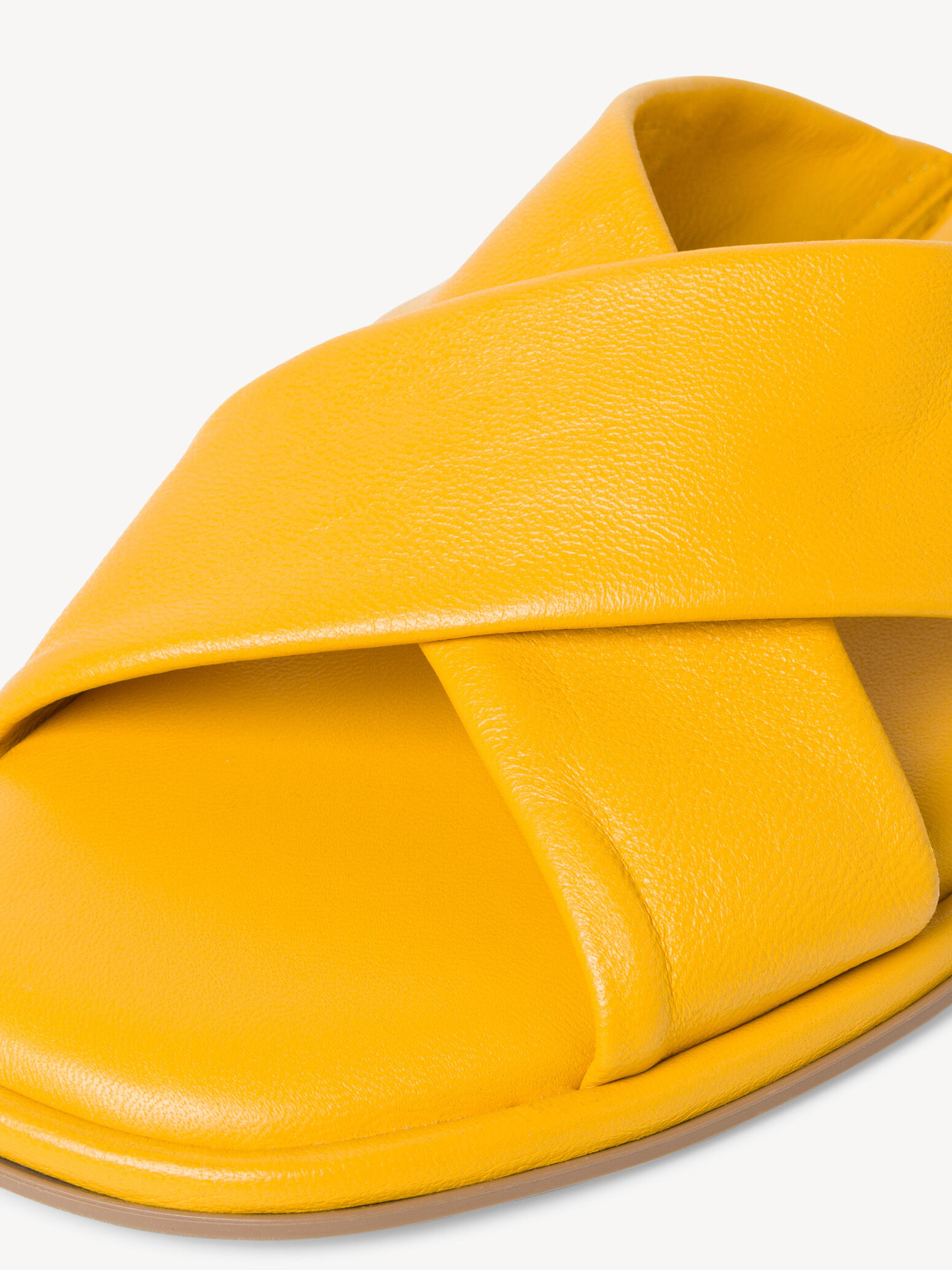 Mule en cuir - jaune