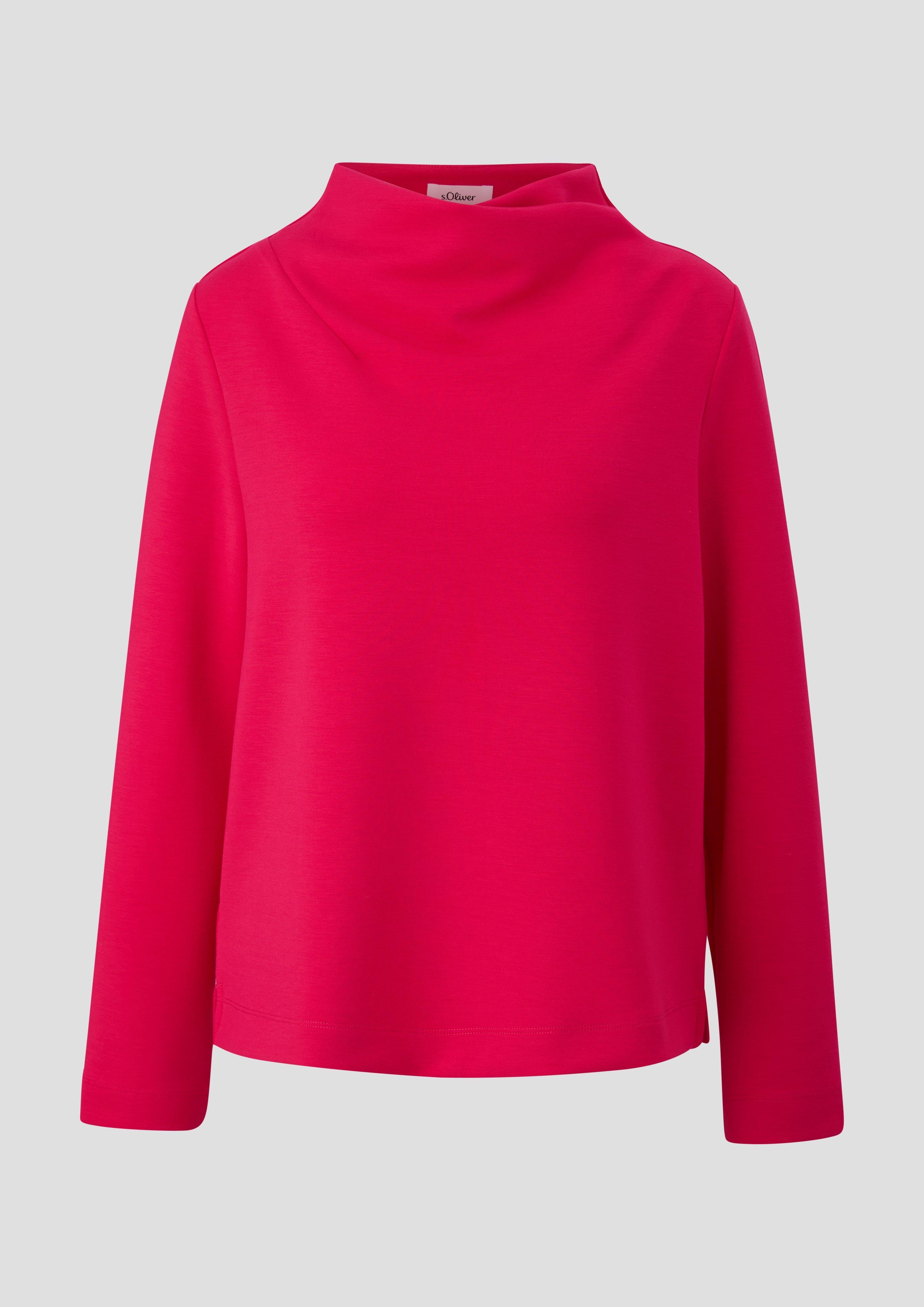 Strickjerseyshirt mit Wasserfall-Ausschnitt  2157943-4554