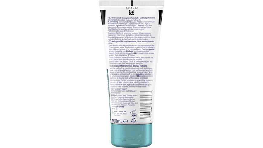 Neutrogena Norwegische Formel Reichhaltige Fußcreme 100 ml