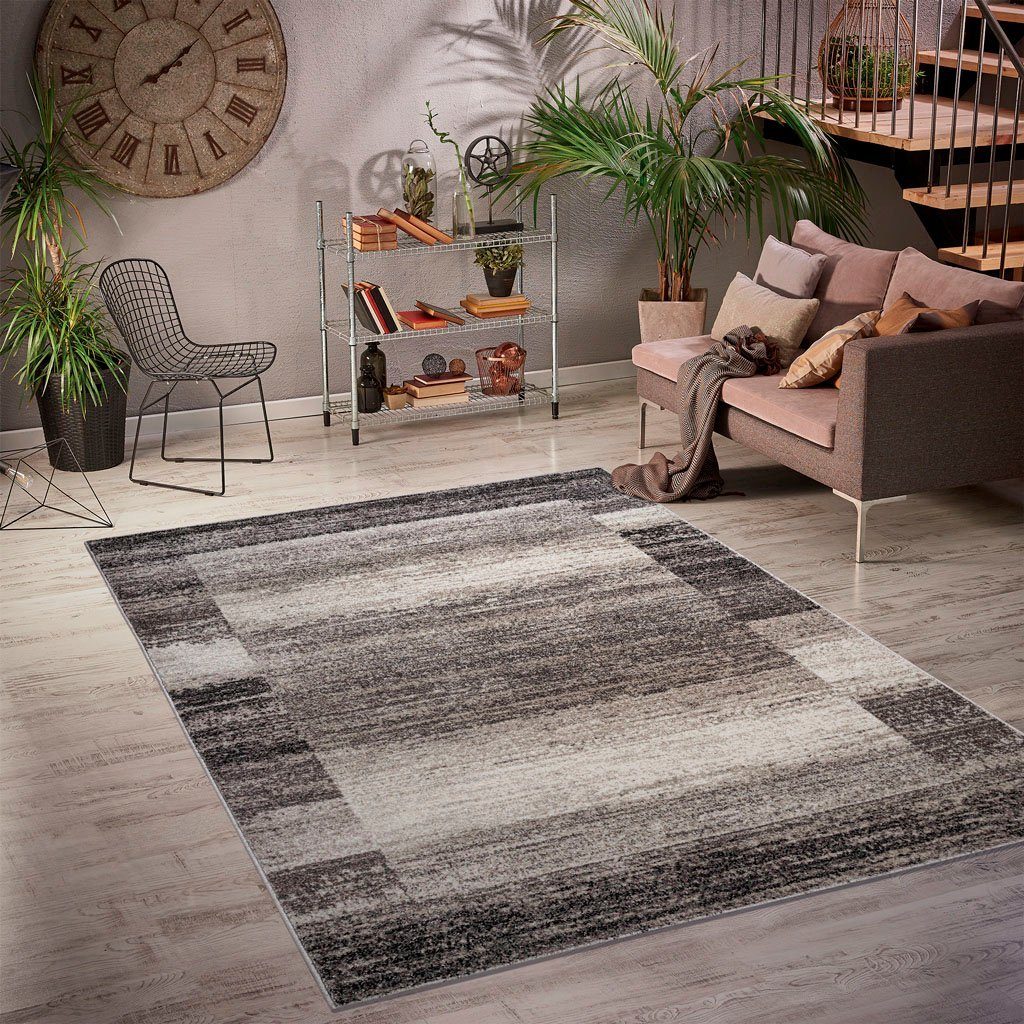 Teppich Beldre, my home, rechteckig, Höhe: 9 mm, mit besonders weichem Flor, Kurzflor, modernes Design, mit Bordüre