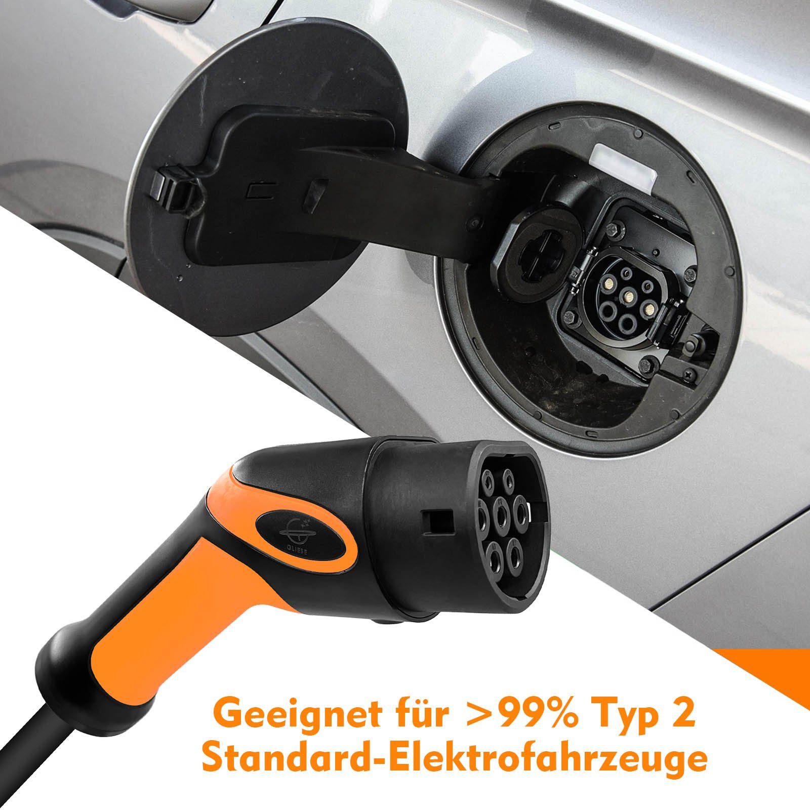 GLIESE Elektroauto-Ladestation Typ 2 Ladekabel 3 Phasig 5m