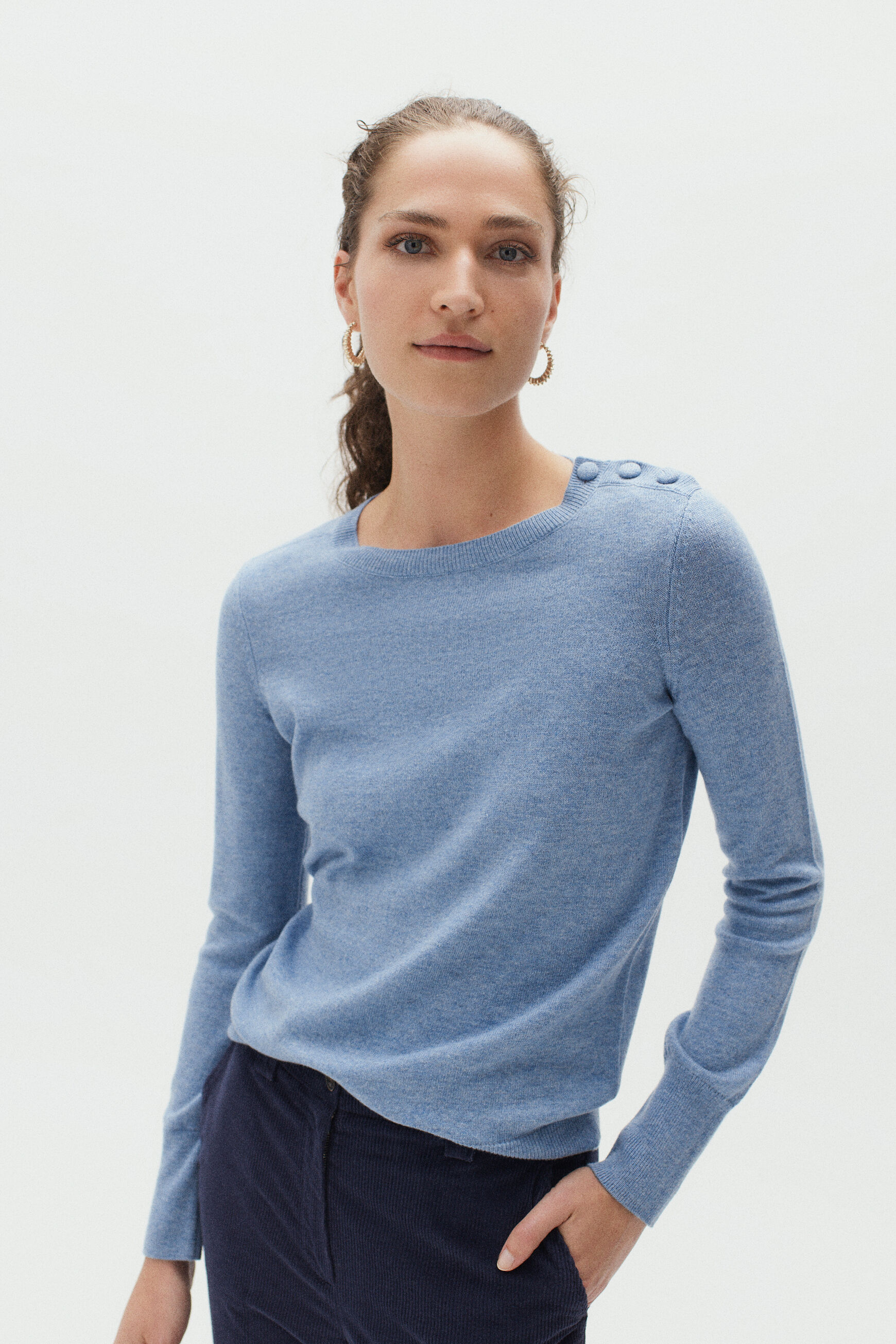 pull anya denim stone femme