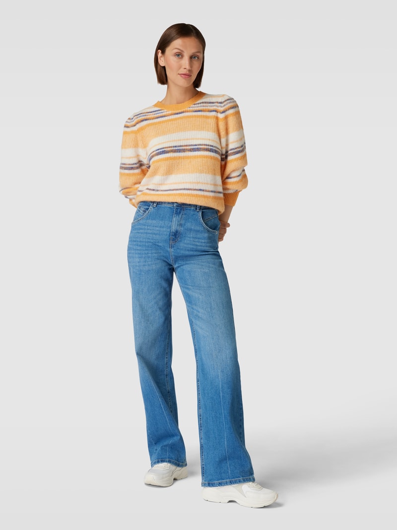 Jeans mit Label-Patch Modell 'Miberta' in bleu