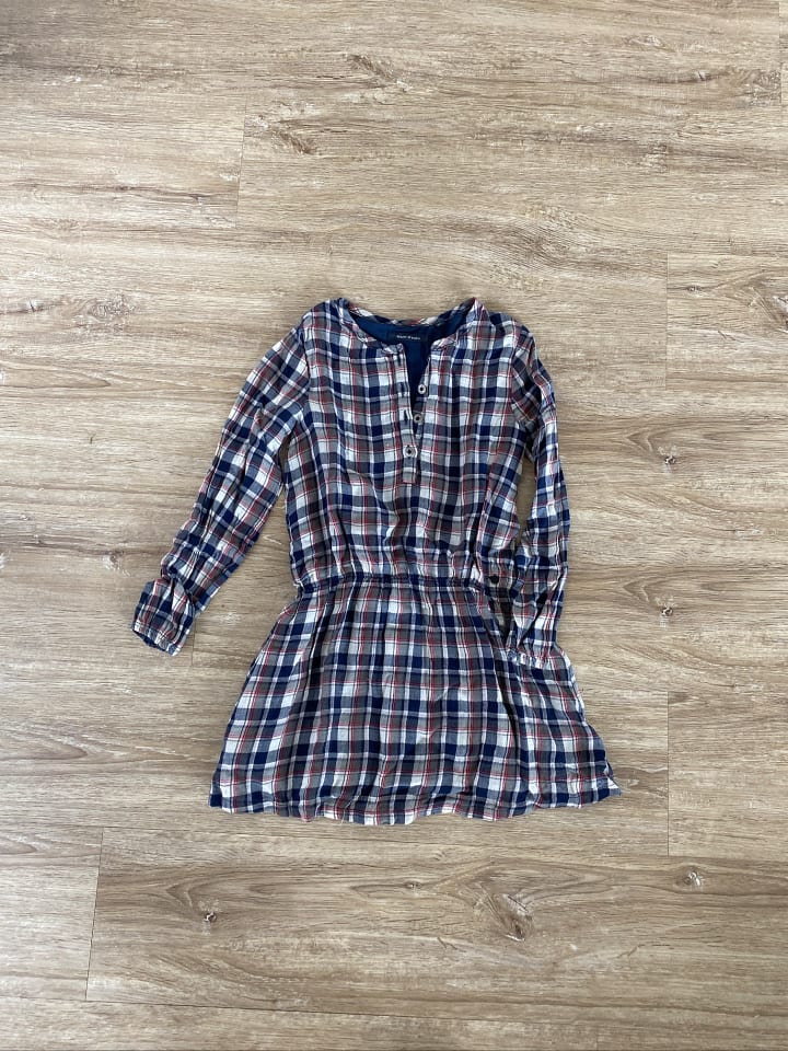 Marc O'Polo Junior Kleid in Creme/ Dunkelblau/ Rot günstig kaufen 122