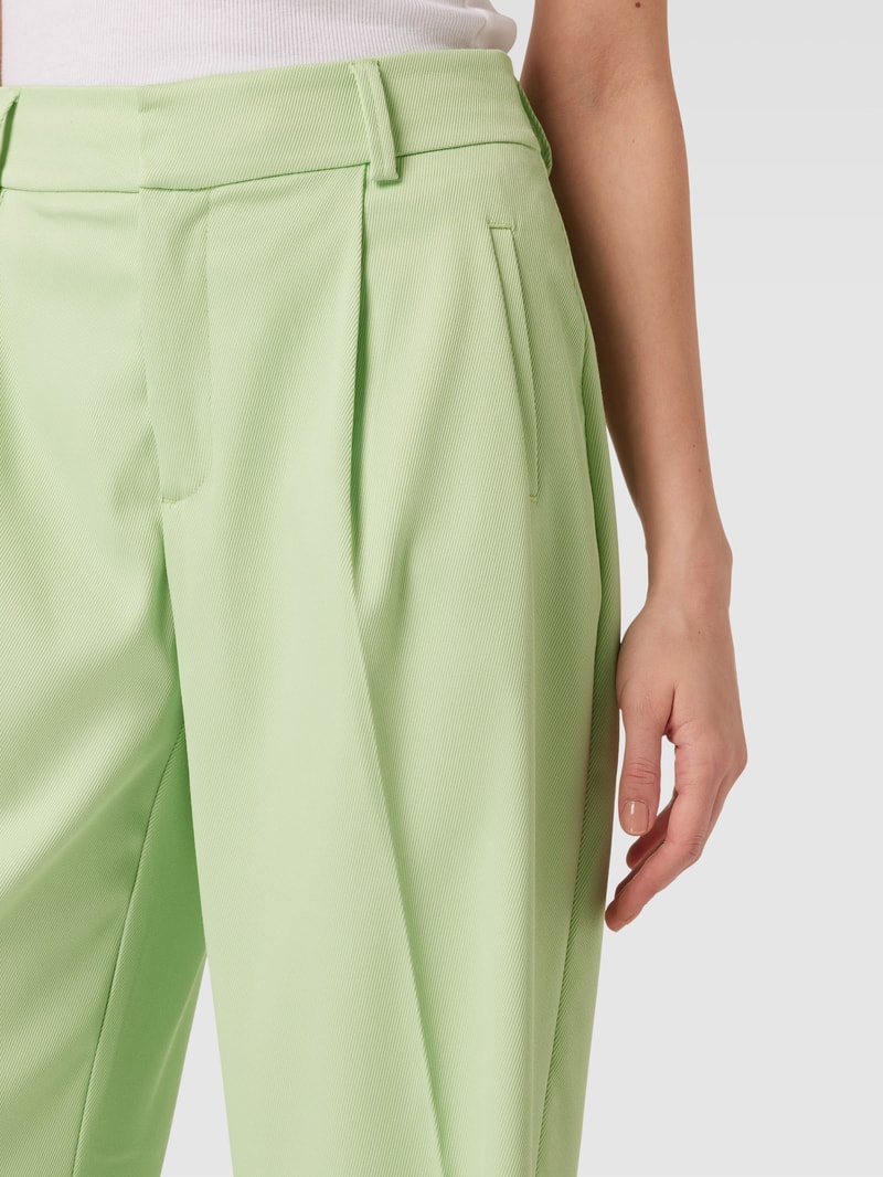 Hose mit Bundfalten Modell 'LANI' in hellgrün