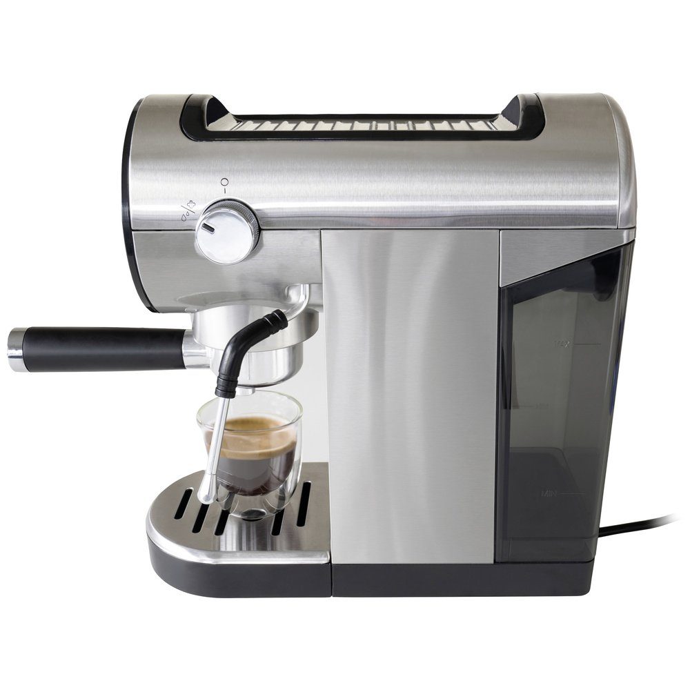 Unold Espressomaschine Unold Piccopresso Espressomaschine mit Siebträger Edelstahl, Schwarz 1