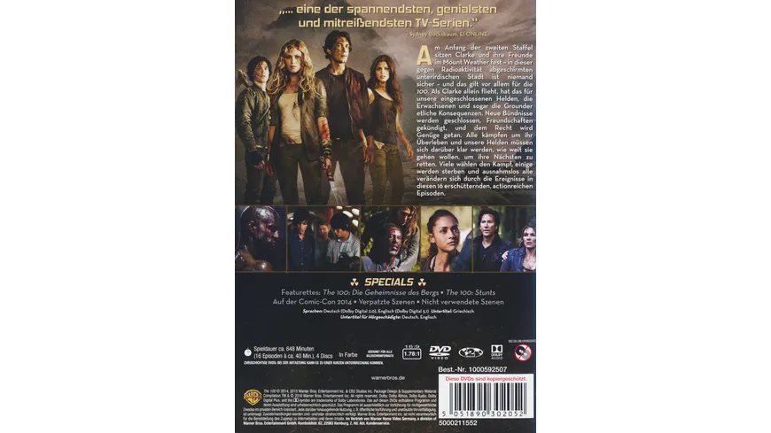 The 100 - Die komplette 2. Staffel  [4 DVDs]