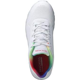 Skechers Uno Lite Rainbow Speckle in weiß