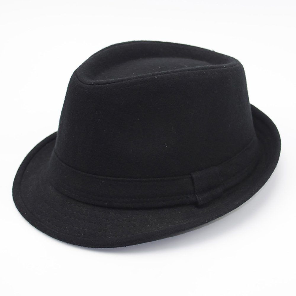 HutWorld Filzhut Fedora-Hut Mode Filz (für Mann und Frau, Stylischer Reisehut) breiter Krempe Vintage Style Dress Hut