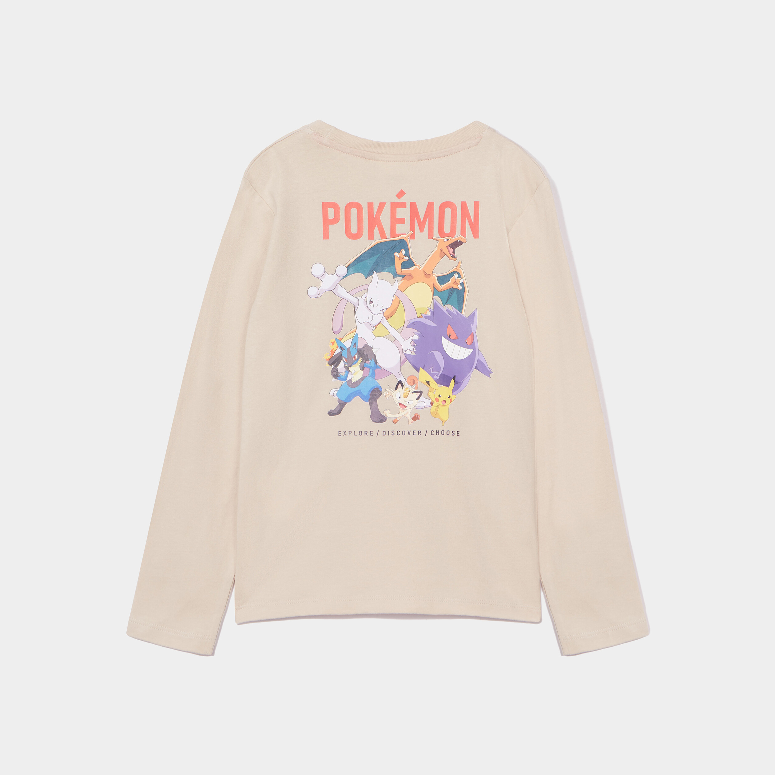 T-shirt manches longues coton Pokémon sable garçon | La Halle