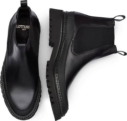 Lottusse Ankle Boot Aus Weichem Kalbsleder In Schwarz